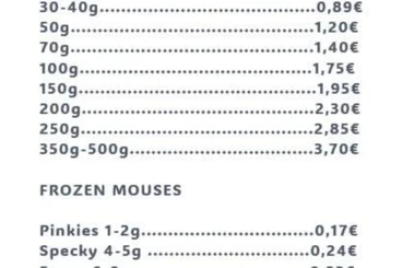 Schlangen kaufen und verkaufen Foto: FROZEN RODENTS FROM EU breeding